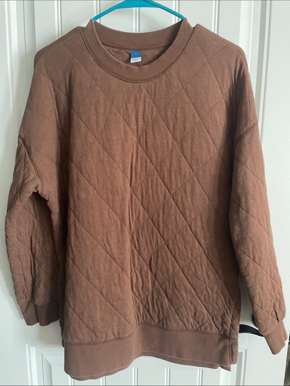 Old Navy Women's Quilted Crewneck Sweater - Brown women’s small